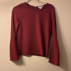 Bar III Women's Terracotta Flared Sleeve Blouse